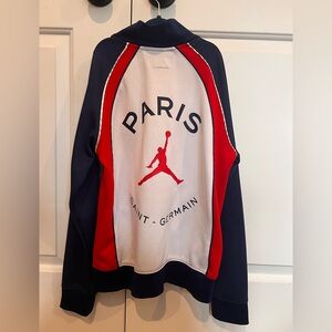 Paris Saint-Germain Jordan Brand Suit Raglan Full-Zip Jacket - White/Navy